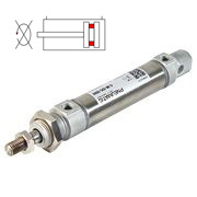 siłowniki ISO 6432 Dwustronnego działania z 6-kątnym tłoczyskiem